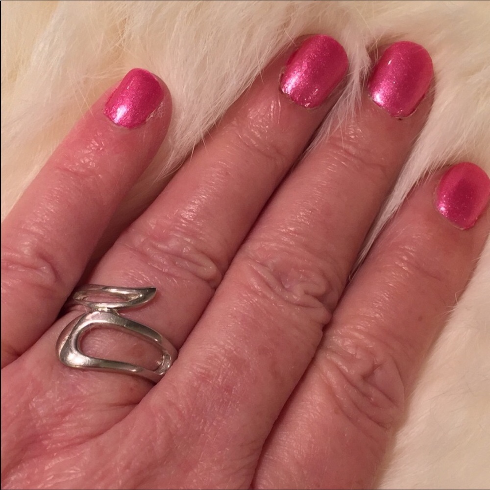 925 SterlingSilver Cut Out Spoon Ring sz 7.1 - Picture 5 of 8